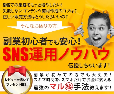 副業初心者必見！SNS運用ノウハウ伝授します コンテンツ商材の裏技公開/目指せ収益化！！ イメージ1