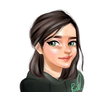 厚塗りプロフィール画像描きます 厚塗りで似顔絵やキャラクターを描きます イメージ1