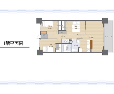 ラフ図や手書き図面をプレゼン風に仕上げます 3Dアーキデザイナーを使用した図面作成を行います。 イメージ1