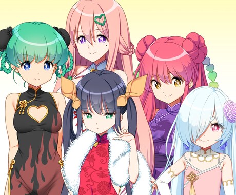 立ち絵制作いたします キャラクター全身立ち絵　表情差分付き イメージ2