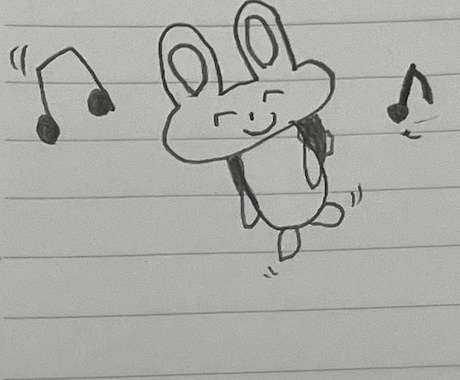 のんびりしたうさぎの絵を描いてます うさぎと夜空☆。.:＊・゜うさぎと遠足♪ イメージ2
