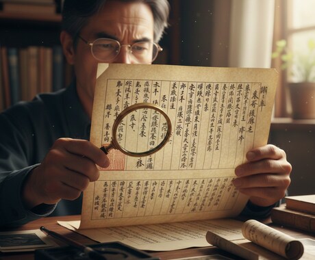 一項目から戸籍の読み取りを行います 人物１名（一項目）から戸籍の読み取りをいたします。 イメージ1