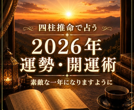 2026年を良い一年に☆運勢・開運術占います 新しい一年を応援！目標達成・成就したいこと占います。 イメージ1