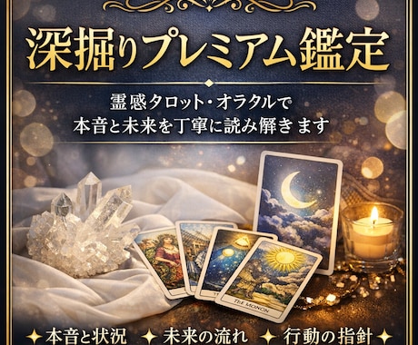 深掘り鑑定　霊感タロットで丁寧に読み解きます 幼少より巫女としてつとめ、現在プロの霊視鑑定士が導きます イメージ1