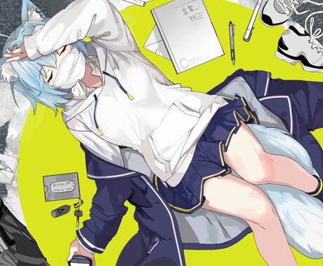歌ってみた動画のカバーイラストを制作します あなただけのキャラクターイラストで動画のクオリティアップ イメージ1