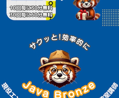 ビギナー向け：JavaBronze取得を支援します ～分からないところ、どんどん聞いてね♪～ イメージ1