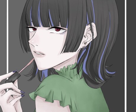 ご希望のポーズや容姿でアイコン画像を作成します 落ち着いた色合いが好みの方にオススメしたいです。 イメージ2