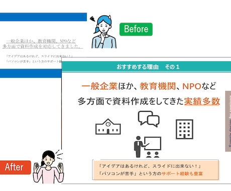 未整理のデータをExcel/PPT入力、編集します パソコンが苦手な方、忙しく作業時間のない方のお手伝いをします イメージ2