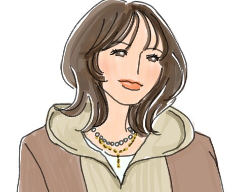 シンプルながらややリアルな似顔絵作成します 手書きのあなただけのオリジナルイラストです！ イメージ2