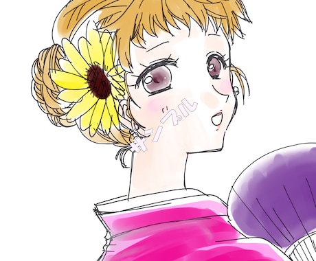 女の子のラフイラスト描きます イメージ1