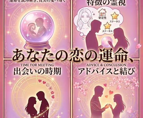 あなたを密かに思う人の特徴と恋の運命を霊視します 先着5名様限定⭐️運命の相手や今後の恋を深く霊視鑑定します イメージ2