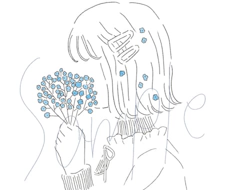 韓国風のお洒落なアイコンイラスト描きます ★あえて顔を描かないお洒落なイラスト★SNSにどうぞ イメージ1