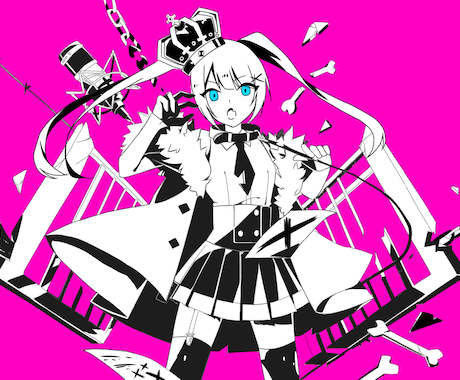 かいりきベアさん曲イラストかきます 歌い手さん向け！ルマ、ベノム等のトレスイラスト描きます！ イメージ2