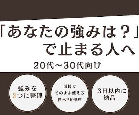 キャリアの軸を整理し、強みを明確に言語化します 面接で詰まらない自己PRを、あなた専用に設計！ イメージ1