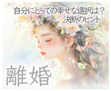 離婚☆について占います 1月末まで特別価格★“相手の気持ち・今後の流れ”を鑑定✩ イメージ1