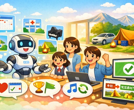 家庭専用AIエージェント構築サービスいたします 病院・習い事・キャンプ場、AIが判断しPCが自動で動く世界へ イメージ1