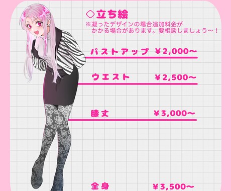 TRPG向けの立ち絵を作成します 気軽に依頼出来る価格設定を心がけています イメージ2