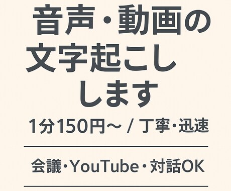 音声・動画の文字起こしします 丁寧で正確な文字起こしを迅速に対応します イメージ1