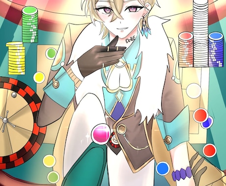 思わず目が惹くキラキラなイラストを描きます ご希望に沿ったキラキライラストを描けます！ イメージ1