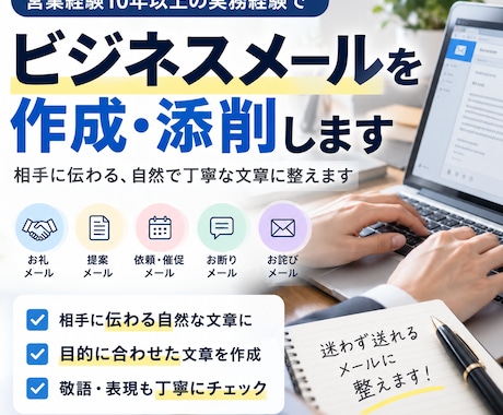 ビジネスメールを作成・添削します イメージ1