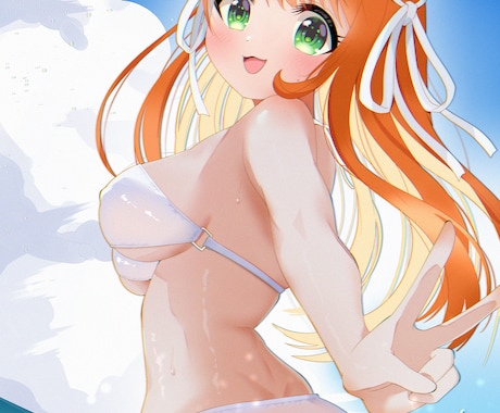アニメ塗りのかわいいイラストお描きします 商用利用込み！全身イラストでも6000円 イメージ2