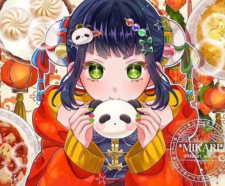 色鮮やかで　かわいい&カッコいいイラスト描きます あなたの「かわいい」を形にするキラキラ輝くオリジナルイラスト イメージ1