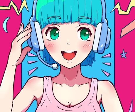 インパクトあるアニメ塗りのイラストを描きます 【メリハリの効いた色鮮やかでポップなイラスト！】 イメージ2