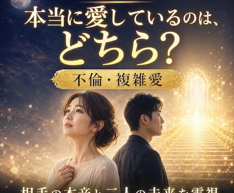 不倫・複雑愛に隠れた本音と二人の未来を霊視します 家庭への気持ち・離れられない理由・二人の行方を読み解きます イメージ1
