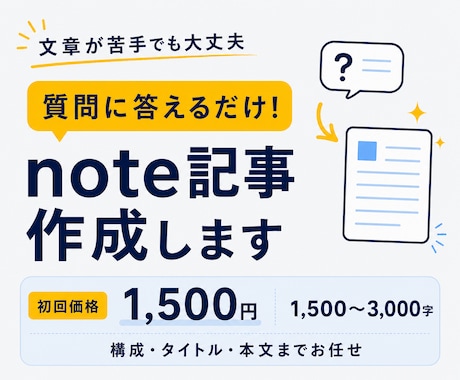 note記事を構成から作成します 伝えたいことを、読みやすいnote記事に仕上げます イメージ1