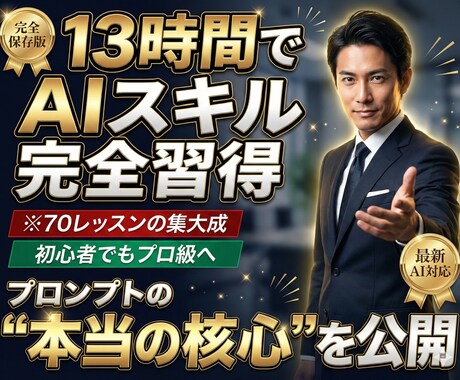 動画教材：13時間越えのAI学習用教材を販売します 70レッスンで徹底網羅。プロンプトエンジニアが教える集大成！ イメージ1