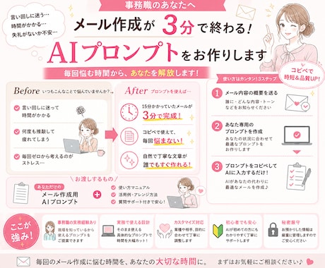 メール作成が3分で終わります メール作成に毎回悩んでいませんか？ イメージ1