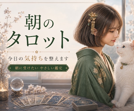 朝のタロット✨今日を頑張れる占いします 朝のモヤモヤを吐き出して元気に1日スタート♡早朝占い イメージ1