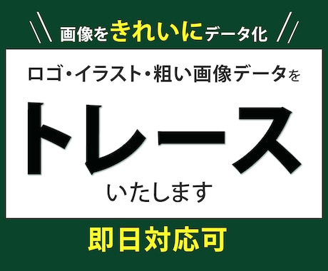 即日対応可｜ロゴや画像を高品質にトレースいたします ぼやけた画像もくっきり綺麗にデータ化します イメージ1
