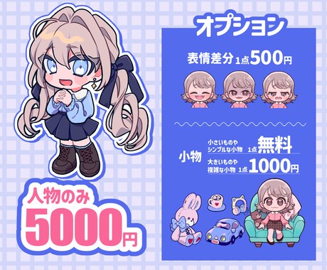 商用OK！デフォルメイラスト描きます ＊グッズや動画サムネイルなどの制作実績あり＊ イメージ2