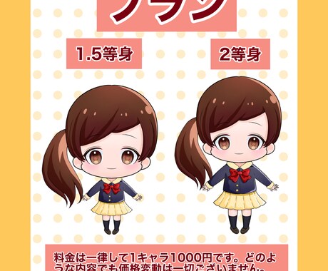 料金一律！最安値でミニキャラ描きます 自分だけのキャラ作りに！質問に答えるだけの簡単作成♪ イメージ2