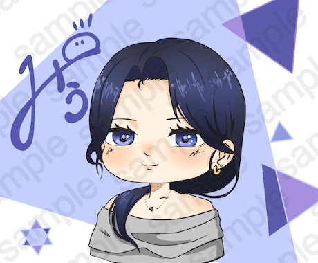 ゆるかわ‎SNSアイコンお描きします ふんわり優しいデフォルメアイコンを制作します‎⋆✿˚｡ イメージ2