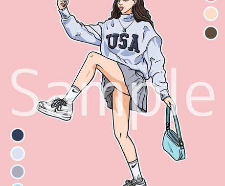 海外風可愛いポップアートを描きます iPad Proであなただけのポップアートを描きます イメージ1