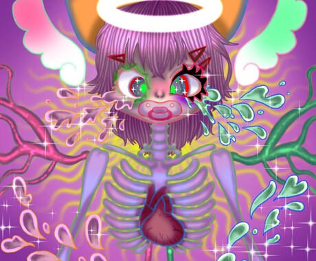 個性的で可愛い厚塗りの女の子のアイコン描きます 個性的な絵柄で可愛いを作ります！是非ご相談ください！ イメージ1
