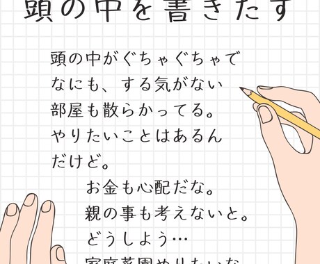 頭の中にあるお悩みを整理します 心軽く、行動にうつせる頭の中のお悩み整理 イメージ2