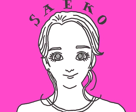 オシャレ白黒線画でアイコン描きます デフォルメ似顔絵や手書きタッチのイラストをSNSアイコンに！ イメージ2