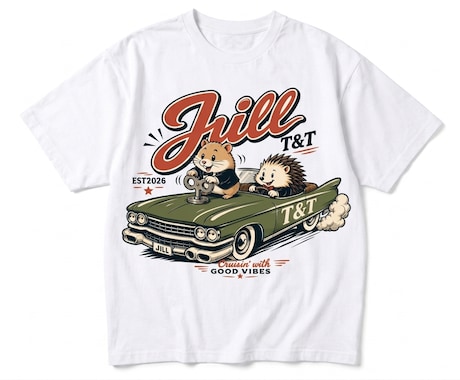 Tシャツ・パーカー用のオリジナルデザイン制作します イメージ1