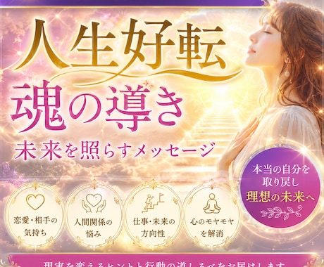 人生好転◆悩みの根本原因理想の未来への道筋をみます “本来のあなた”に戻るための気づきを届けます イメージ1