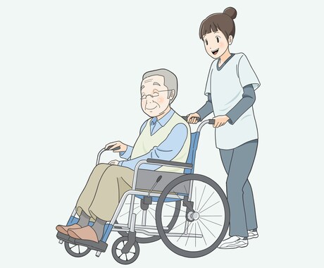介護・福祉の現場で伝わるカットイラストを制作します 福祉関連のパンフレット・研修資料等にお使いいただけます。 イメージ2