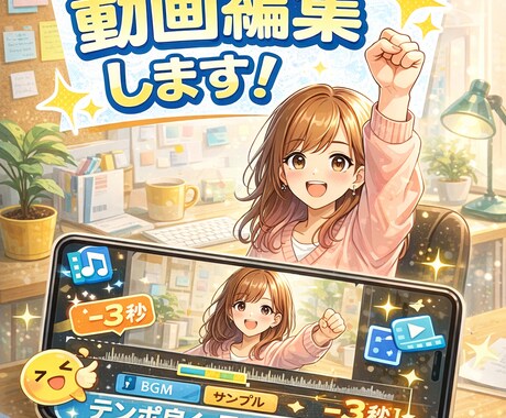 ショート動画編集します テンポ良く、見やすい動画に仕上げます！ イメージ1