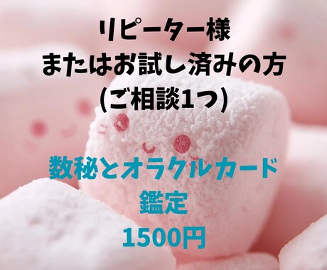 リピーター様向け♡深めのオラクルカード鑑定します 大量の文字数の溢れるメッセージです深めの鑑定をします イメージ1