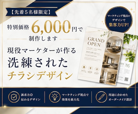 現役マーケターが作る洗練されたチラシデザインします イメージ1