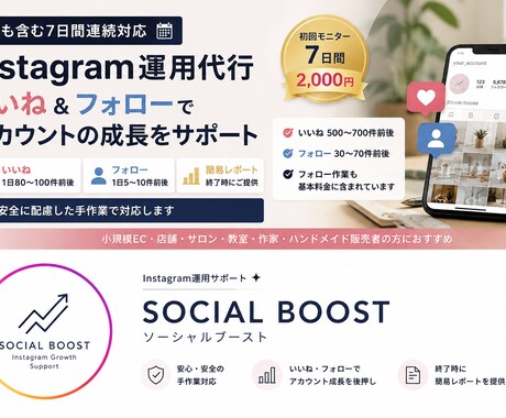 インスタ運用を7日間代行します イメージ1