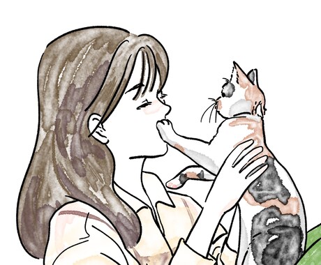 カラー・全身料金込！動物と女の子のイラスト描きます 商用利用可！動物との可愛い時間を絵に落とし込みます イメージ2