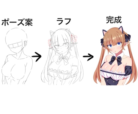 スピード納品でバストアップイラスト描きます アイコン、サムネなどにお使いください！ イメージ2