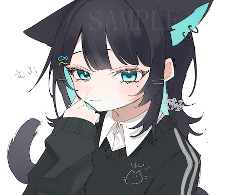 バストアップでイラストを描きます アイコン、サムネイル用などお好きにお使いください！ イメージ1